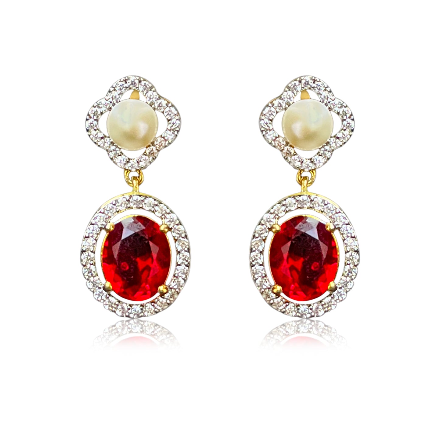 Pearl and Zircon Earring