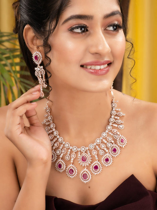 American Diamond Necklace Set