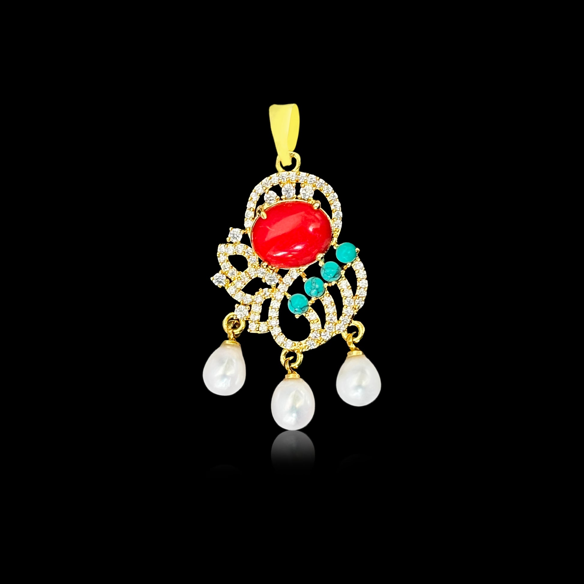 Turquoise Gold Plated Pendant