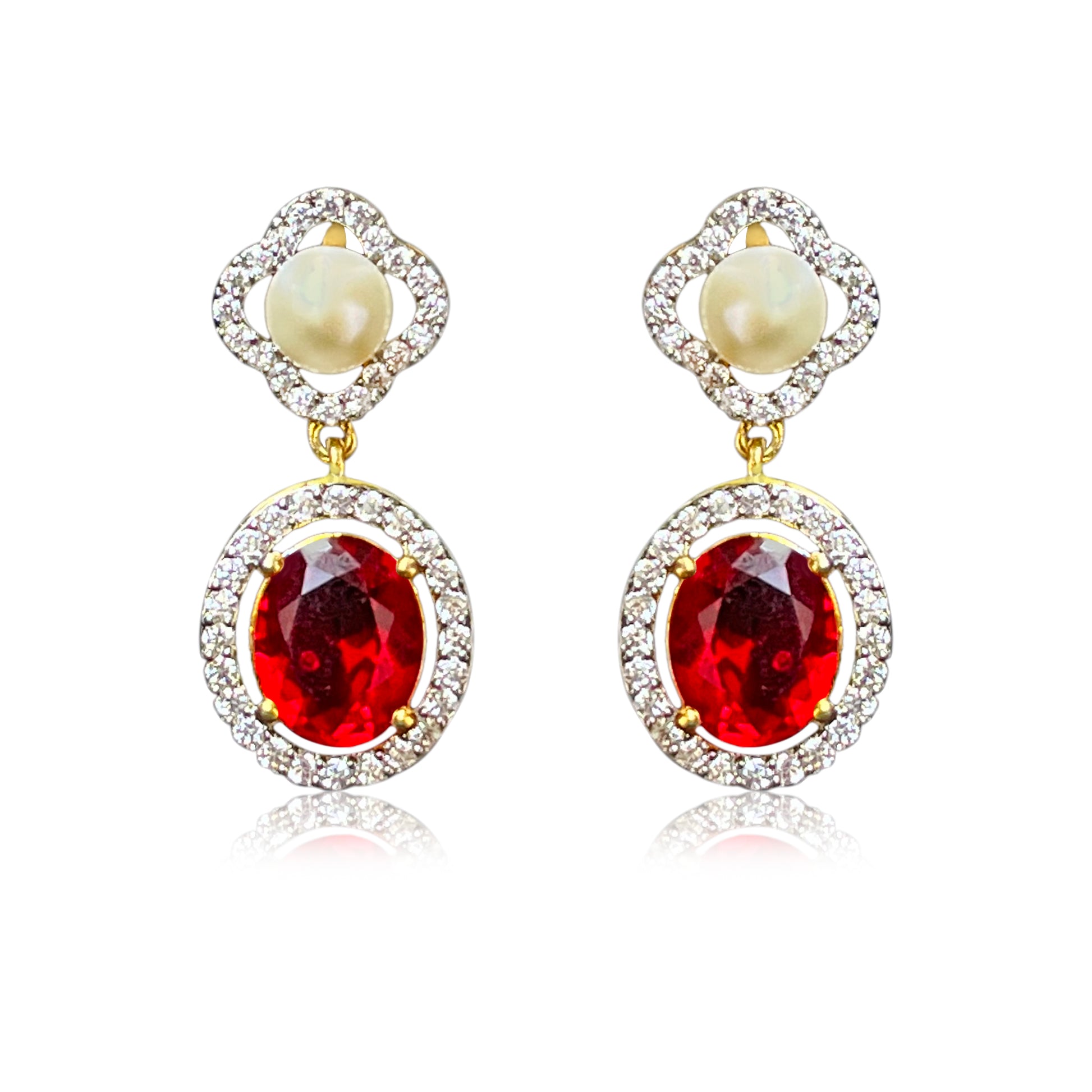 Pearl and Zircon Earring